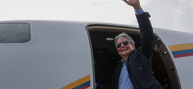 El presidente del Ecuador, Sr. Guillermo Lasso Mendoza, se dirige hacía Lima-Perú para participar en la entrega de la presidencia Pro Tempore de la Comunidad Andina