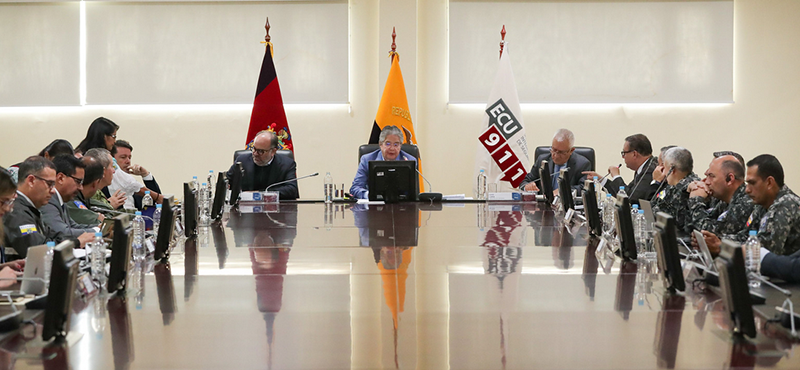 El presidente del Ecuador, Sr. Guillermo Lasso Mendoza, lideró el Comité de Seguridad en el ECU 911 en Quito