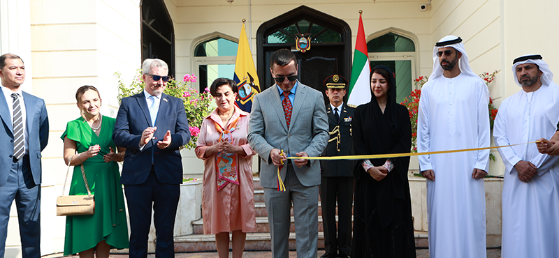 El presidente de la República Daniel Noboa apertura oficialmente la embajada del Ecuador en Emiratos Árabes Unidos, ubicada en Abu Dabi.