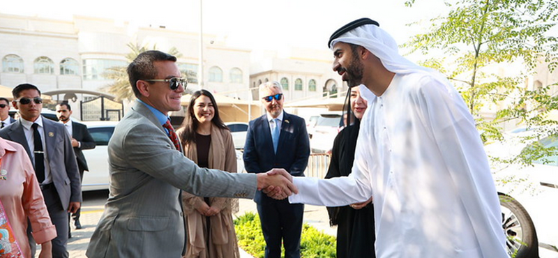 El presidente de la República Daniel Noboa apertura oficialmente la embajada del Ecuador en Emiratos Árabes Unidos, ubicada en Abu Dabi.