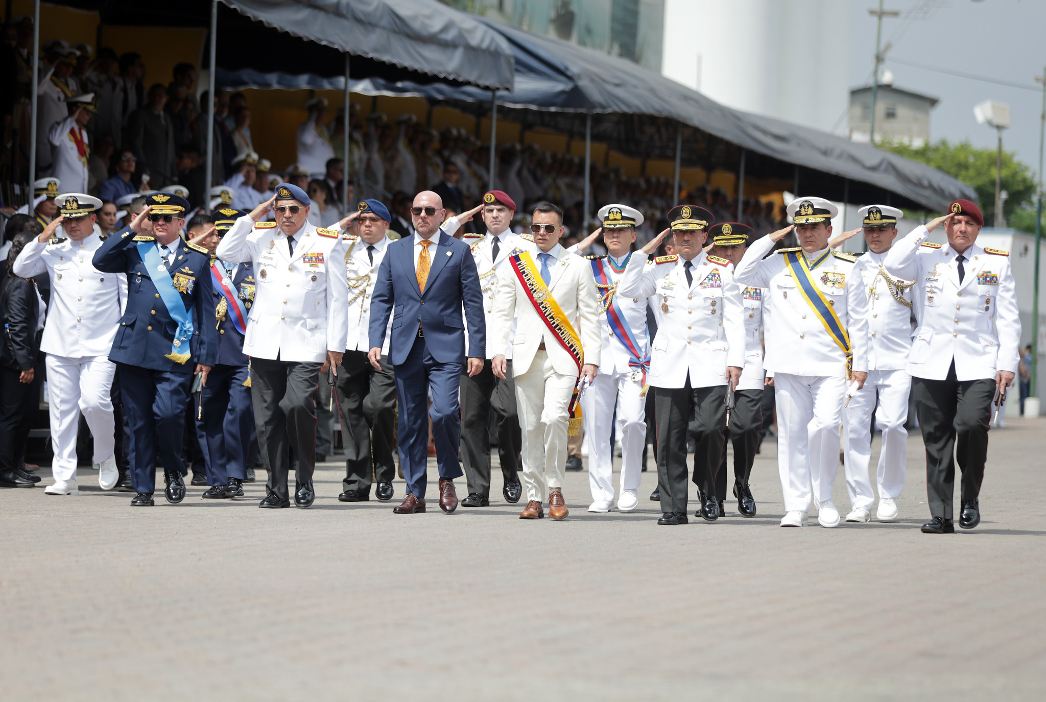 EL PRESIDENTE NOBOA RESALTÓ EL LIDERAZGO DE LA ARMADA DEL ECUADOR DURANTE LA CEREMONIA CONMEMORATIVA POR LOS 85 AÑOS DEL COMBATE NAVAL DE JAMBELÍ